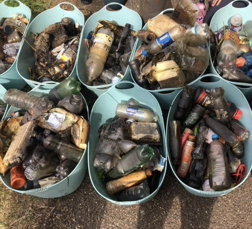 Litter picked up from Planet Patrol water pollution clean ups