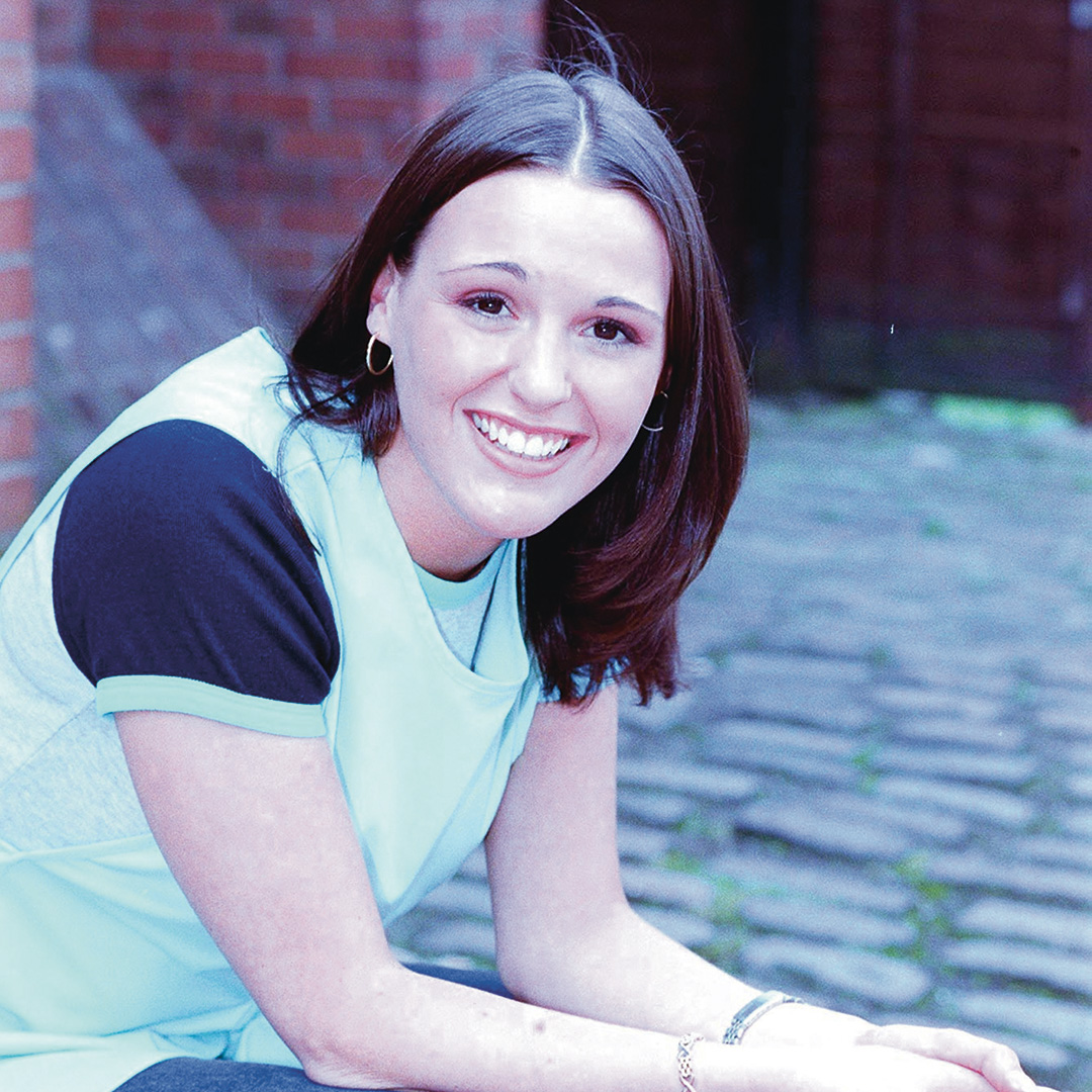 Suranne Jones on the set of Corrie