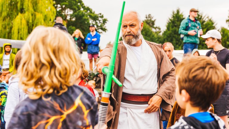 Bluedot proves it's one of the best festivals for families with Jedi training. Photo: George Harrison / Bluedot