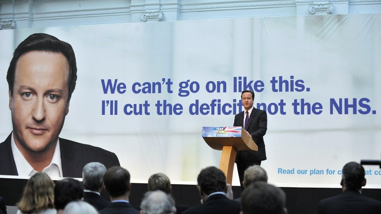 2010 general election campaign. Image: Glenn Copus/Evening Standard/Shutterstock