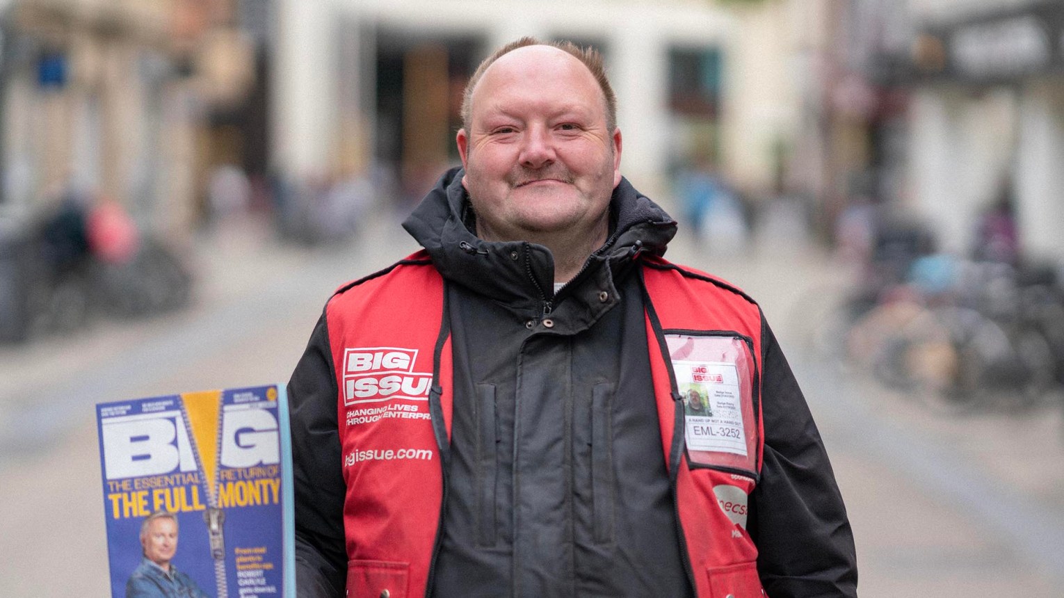 Big Issue vendor Gary Butchart