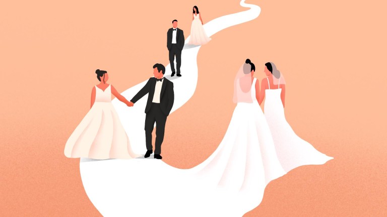 Illustration of married couples