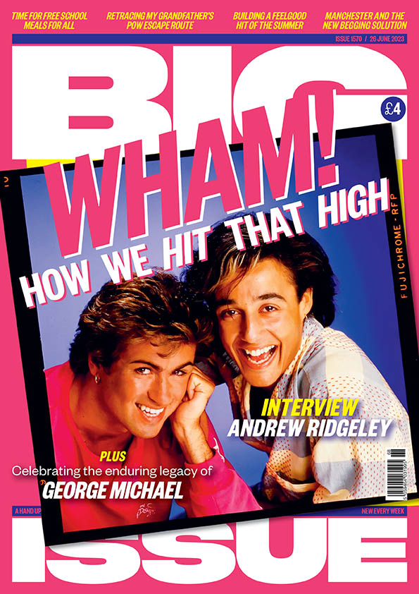 Big Issue Cover featureing Wham! - George Michael and Andrew Ridgeley