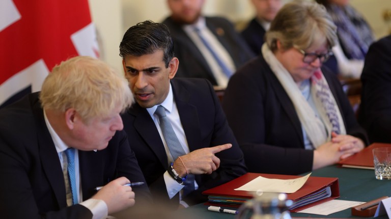 Rishi Sunak and Boris Johnson