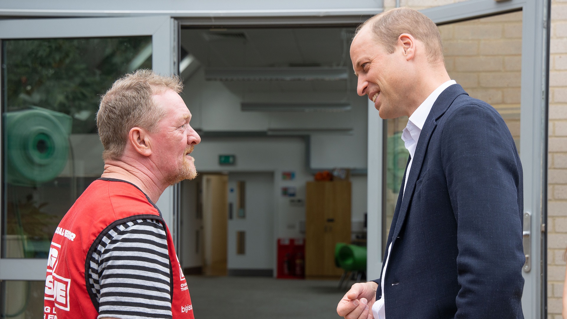 Big Issue vendor Dave Martin and Prince William