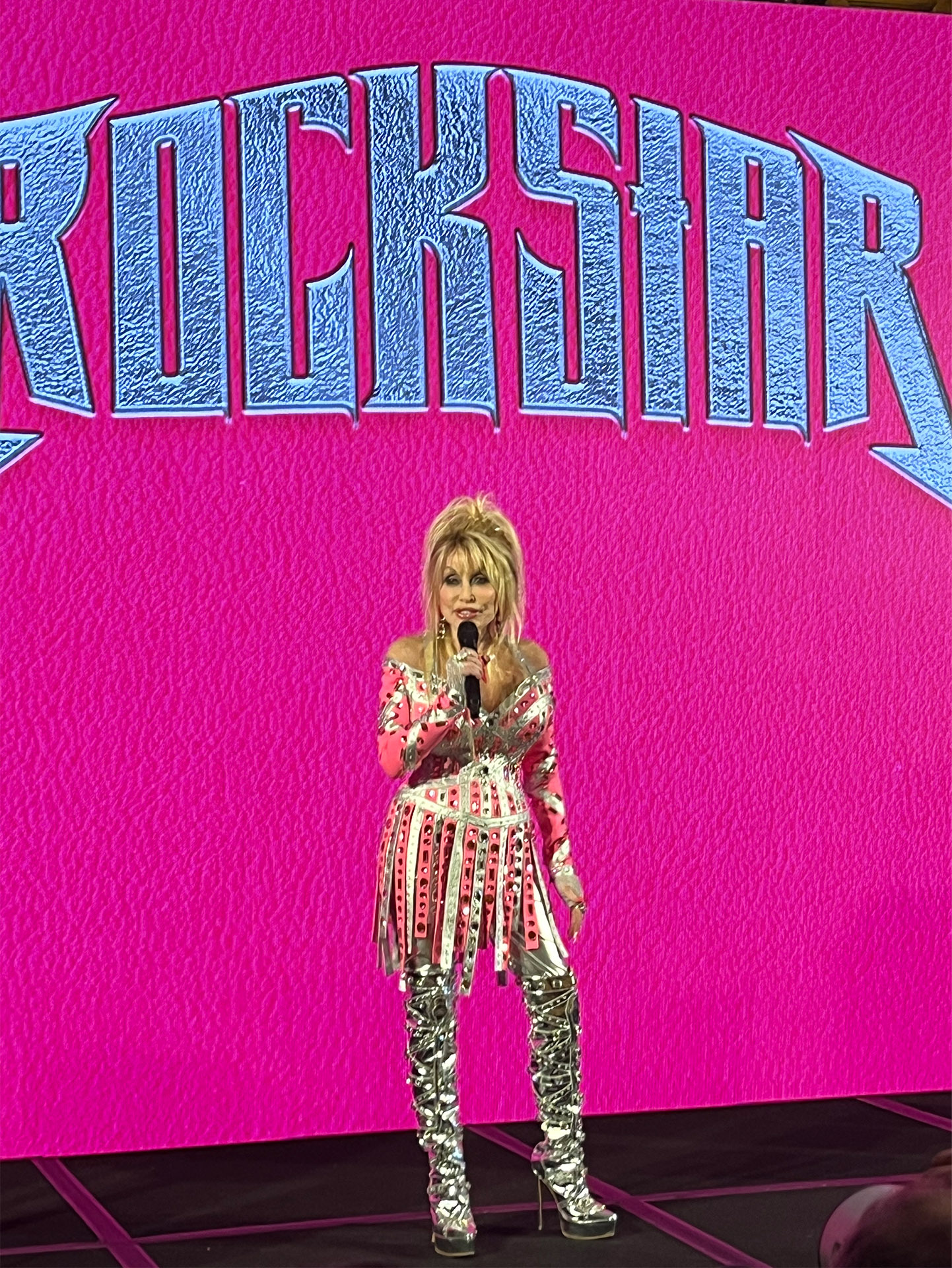 Dolly Parton at the launch of her album Rockstar