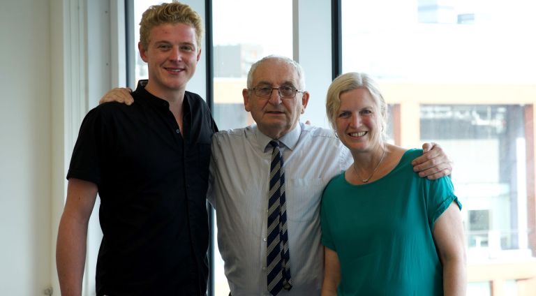 Jack from Neuropool, Lord Bird founder of the Big Issue, Ruth from DWRM. Image Credit - Sophie Okonkwo.