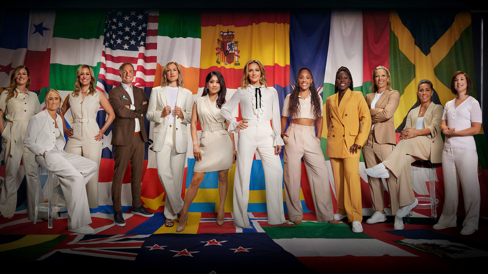 Vicki Sparks, Steph Houghton, Jo Currie, Jonas Eidevall, Ellen White, Reshmin Chowdhury, Gabby Logan, Alex Scott, Anita Asante, Rachel Brown Finnis, Fara Williams and Robyn Cowen – the BBC's World Cup squad 2023