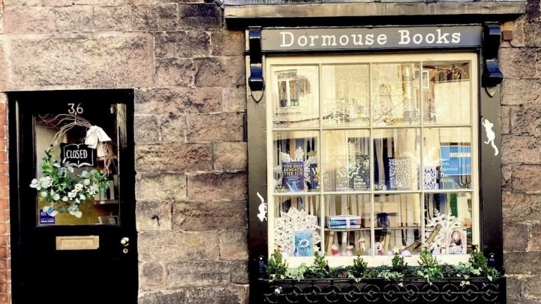 Shopfront of doormouse books