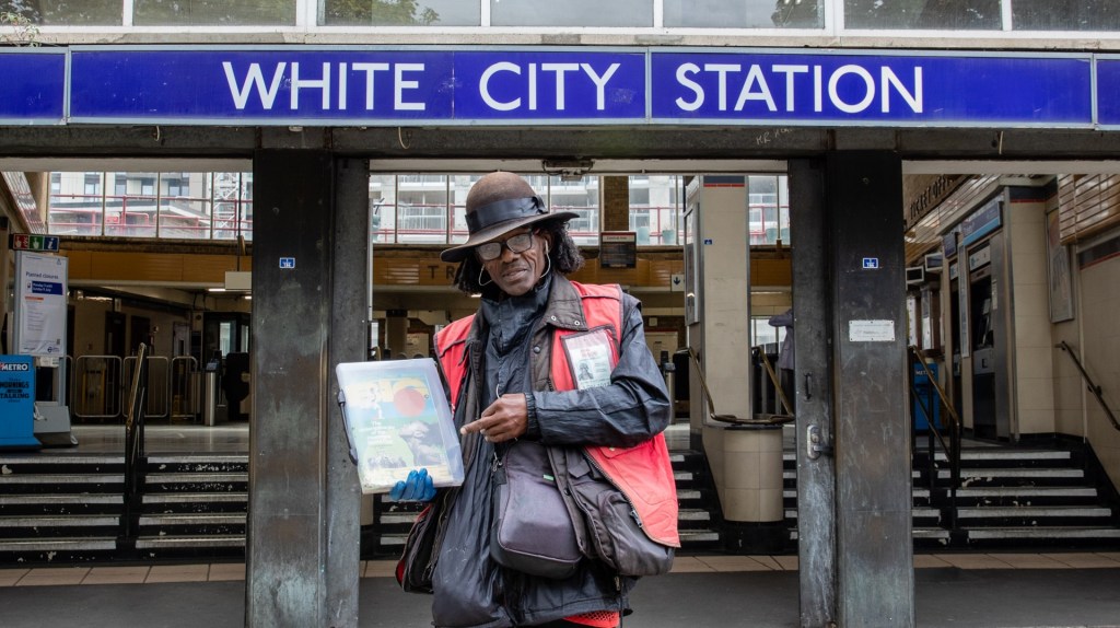 Big Issue vendor Easton Christian