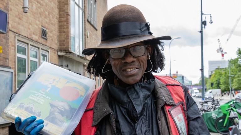 Big Issue vendor Easton Christian