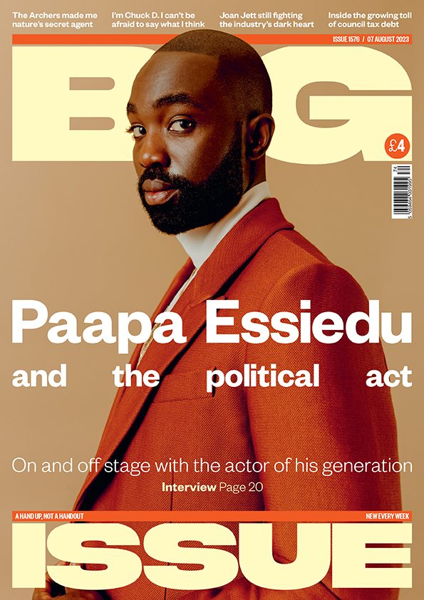 Paapa Essiedu on the cover of The Big Issue