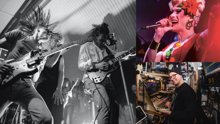 musicians playing on stage at grassroots music venue Hot Box in Chelmsford