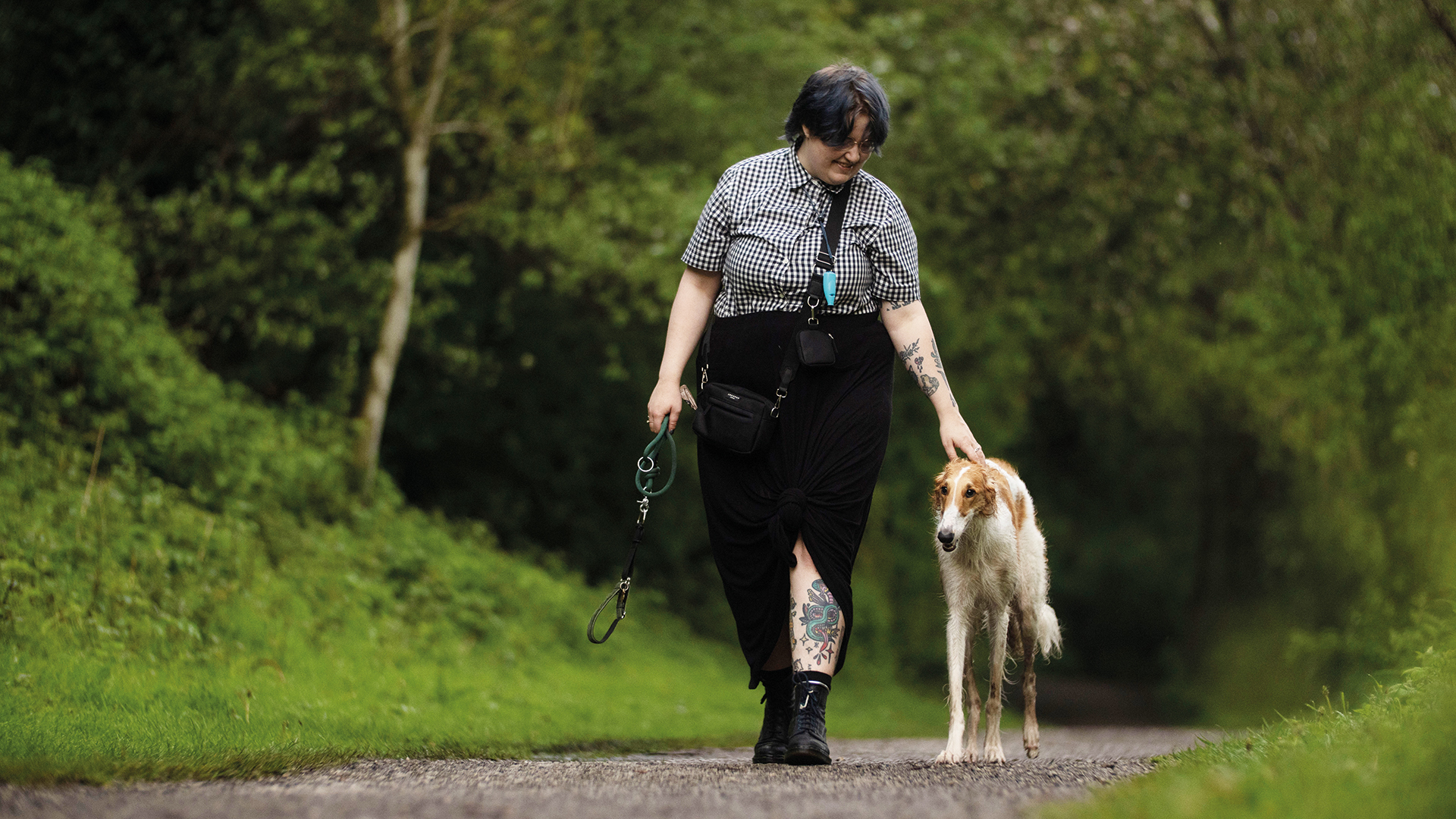 Kitto Haywood and Starry, their assistance dog