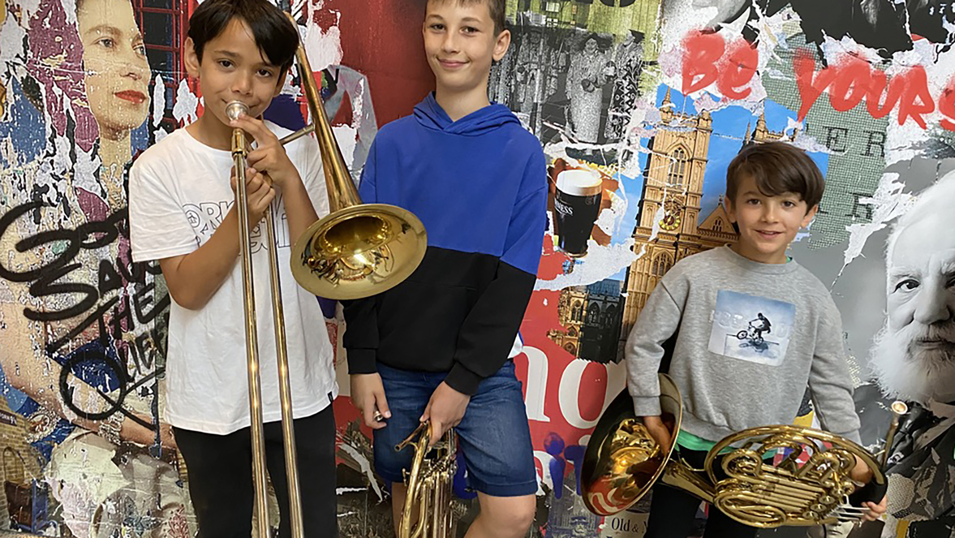 Young musicians in rehearsals at World Heart Beat