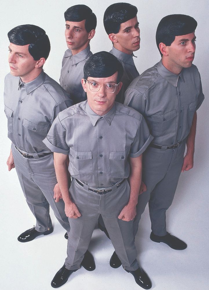 Devo in grey workwear