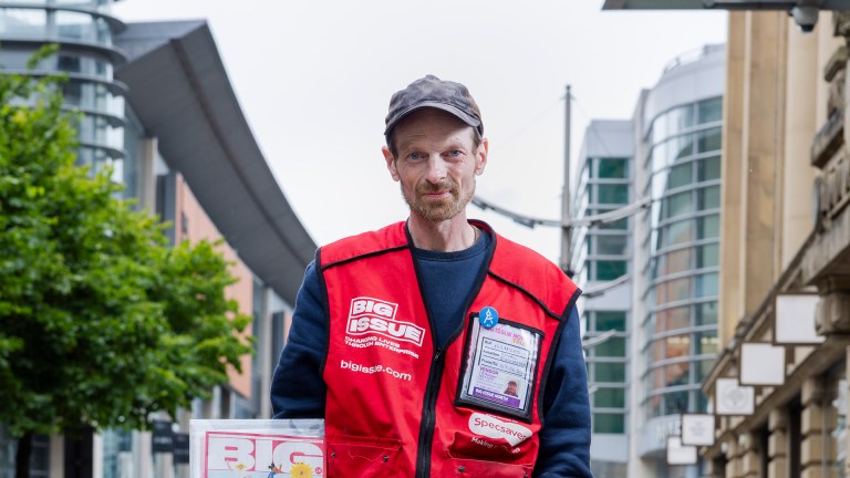 Justin, Big Issue vendor