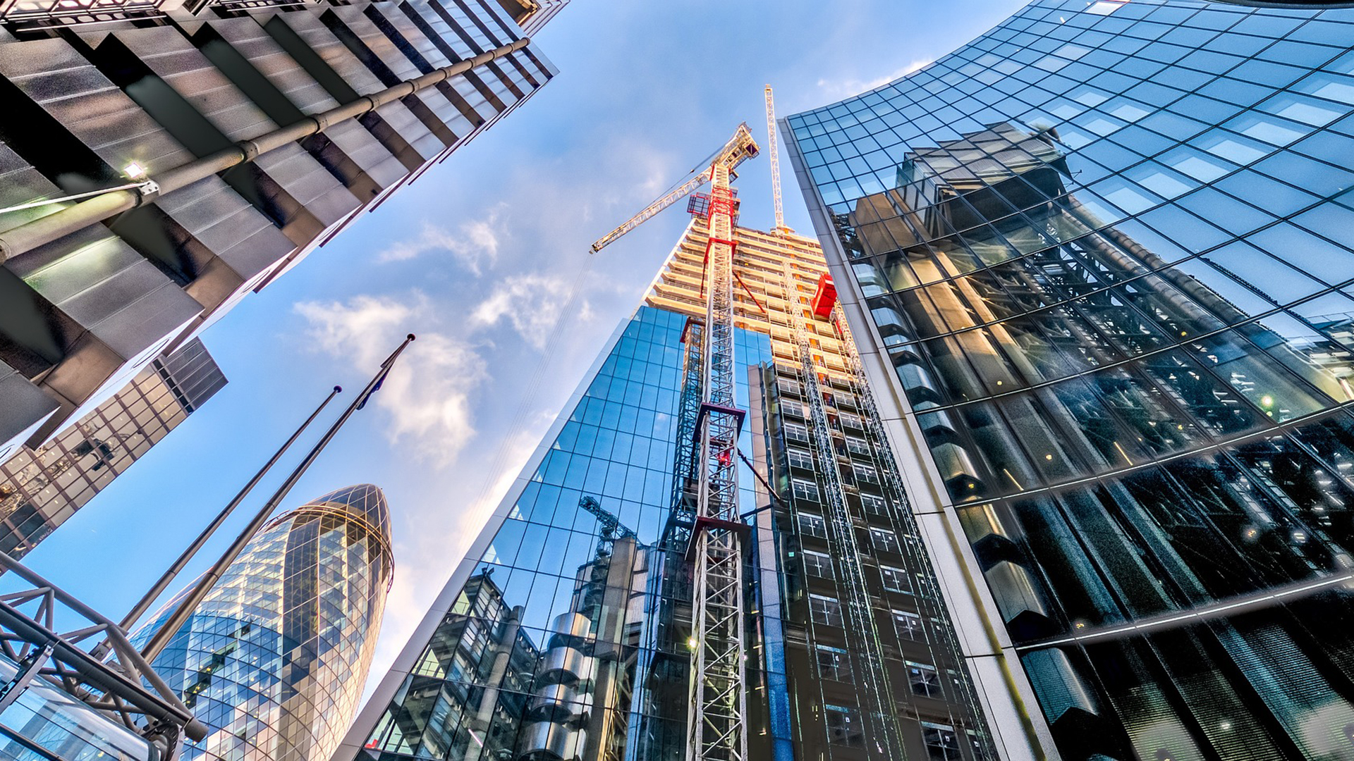 Capitalism: Skyscrapers in the city of London