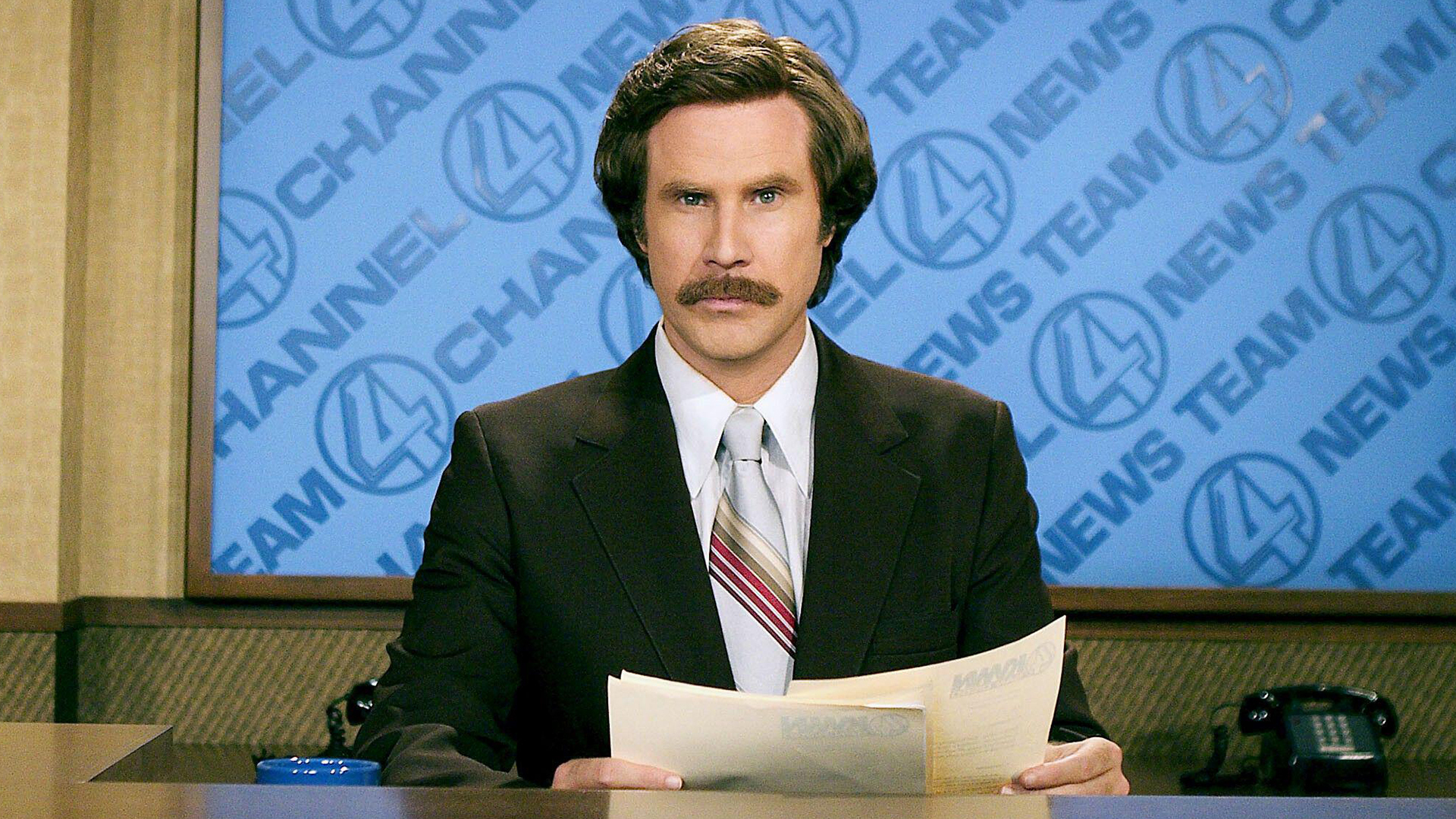 Will Ferrell in Anchorman: The Legend of Ron Burgundy (2004). 