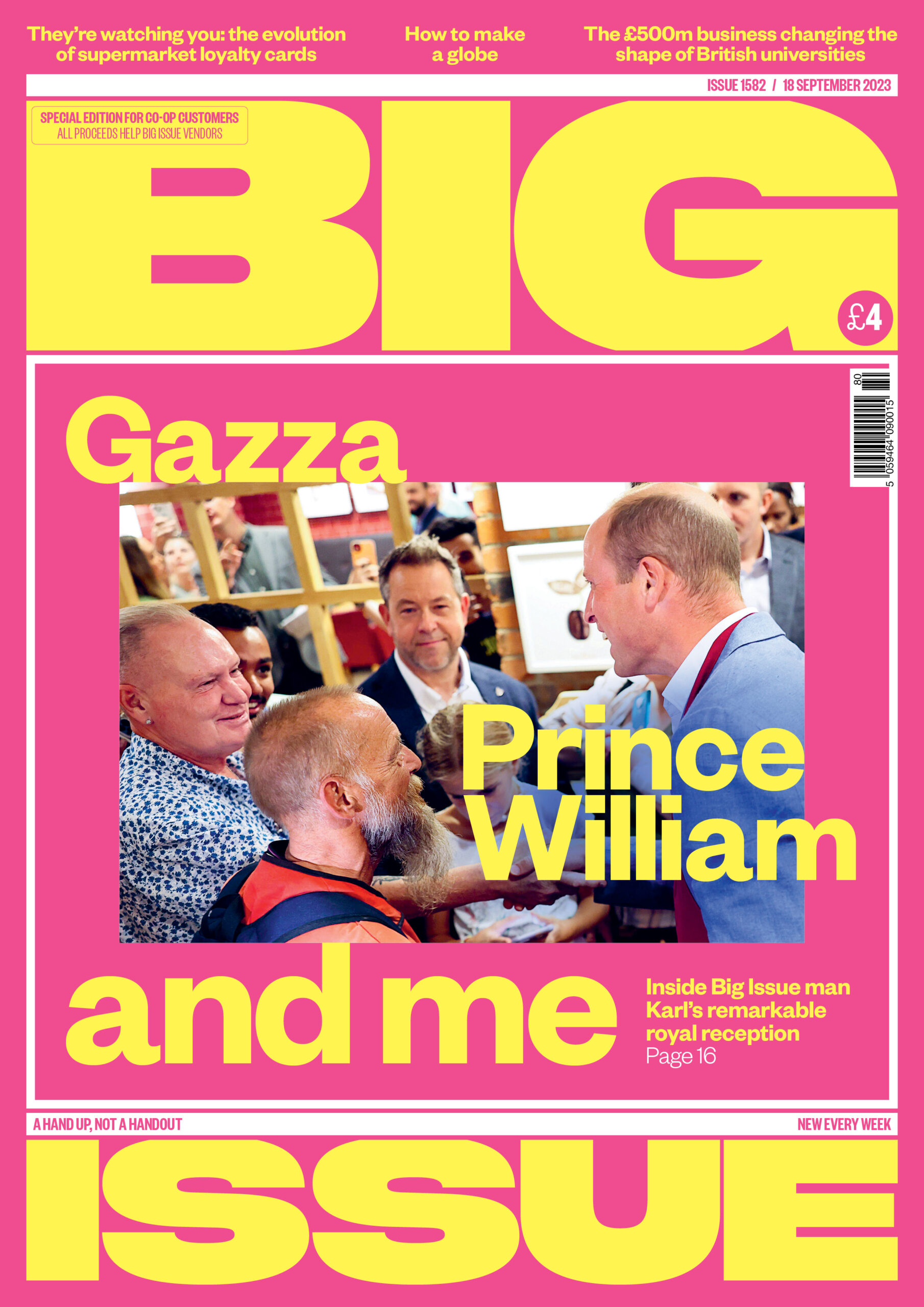 Big Issue magazine cover issue 1582 with Prince William on the cover