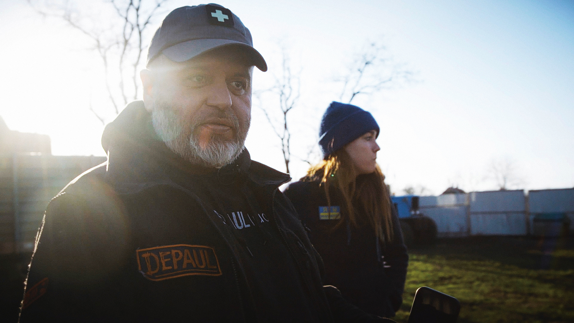 Father Vitaliy Novak on the ground in Ukraine