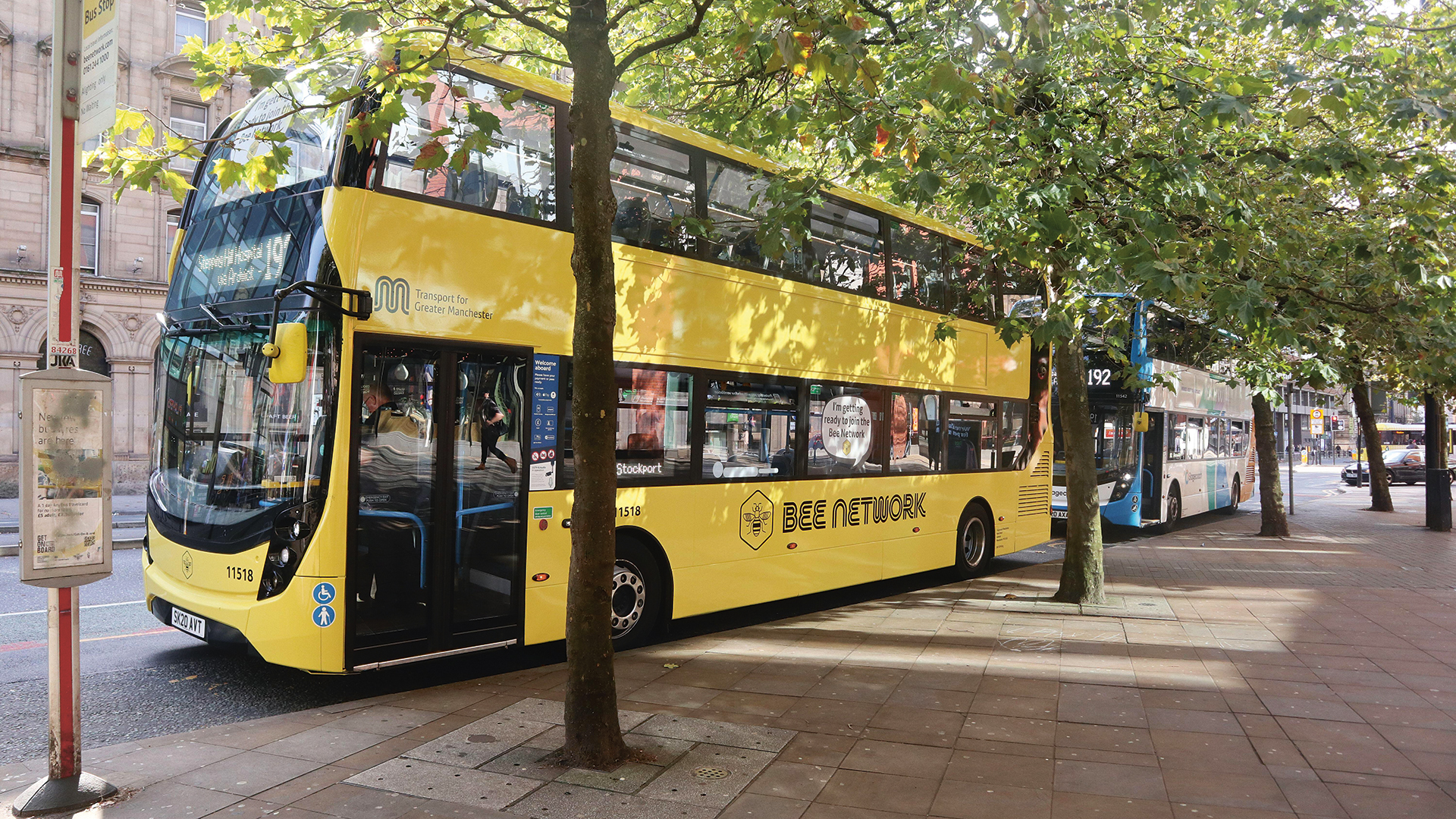 A bus on Manchester’s new Bee Network