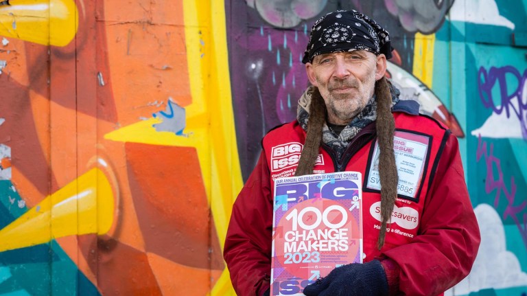 Big Issue vendor Will Payne