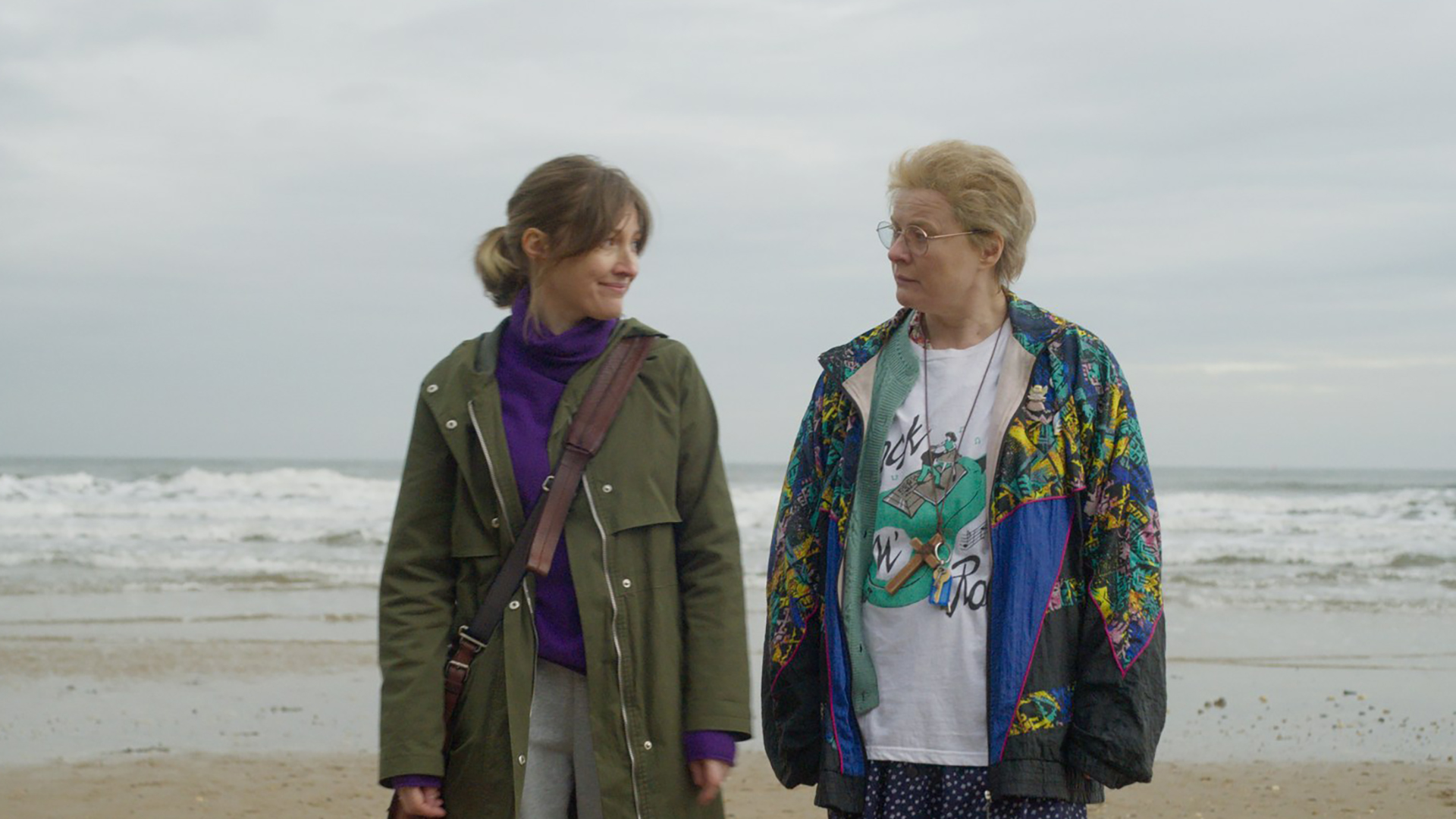 Two women on a beach