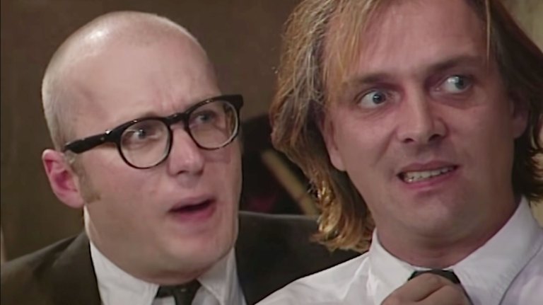 Adrian Edmondson and Rik Mayall in Bottom