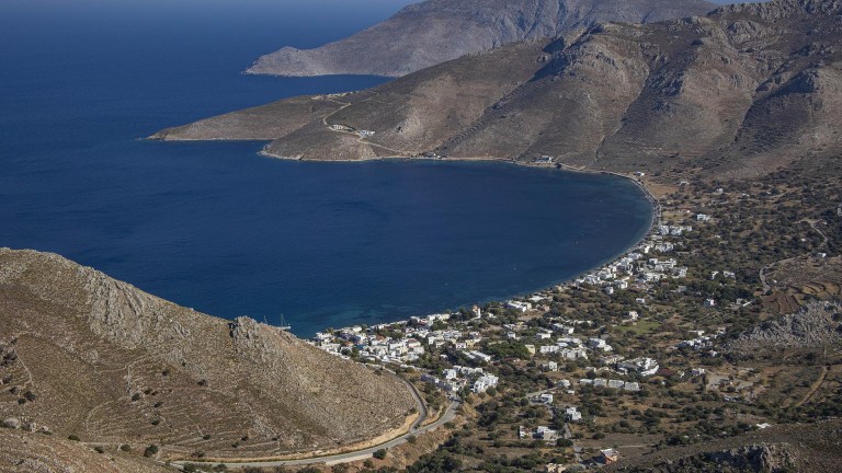 View from the mountain of Livadia, Tilos island