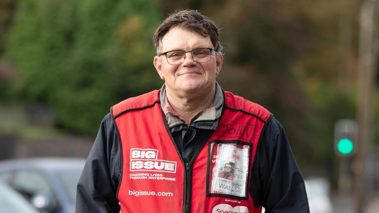 Big Issue vendor John Williams