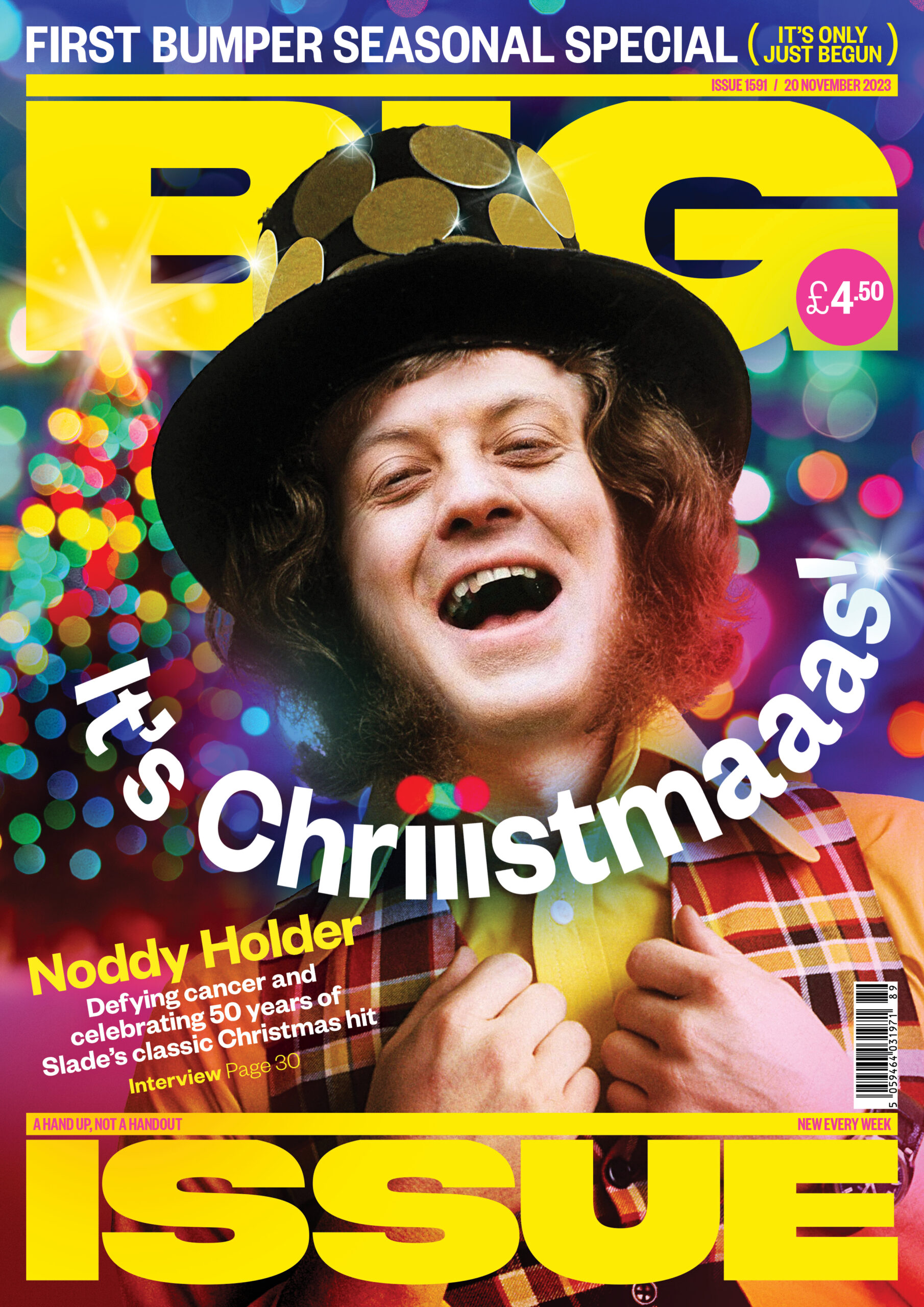 Noddy Holder on the cover of The Big Issue