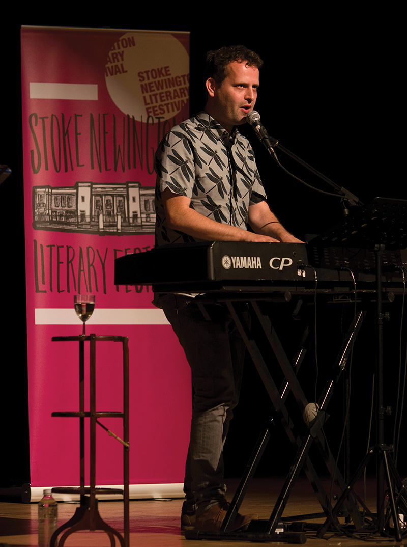 Comedian and author Adam Kay live at the 2018 Stoke Newington Literary Festival in Hackney, East London