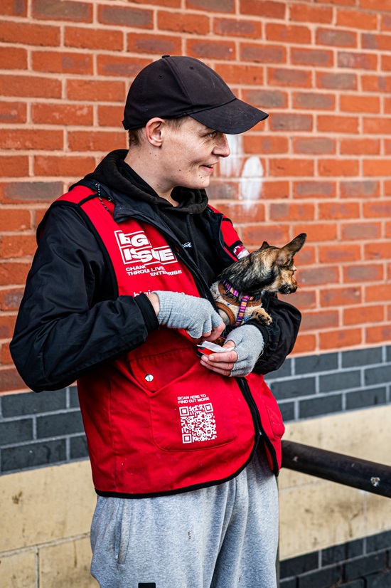 Big Issue vendor Alfie Brew