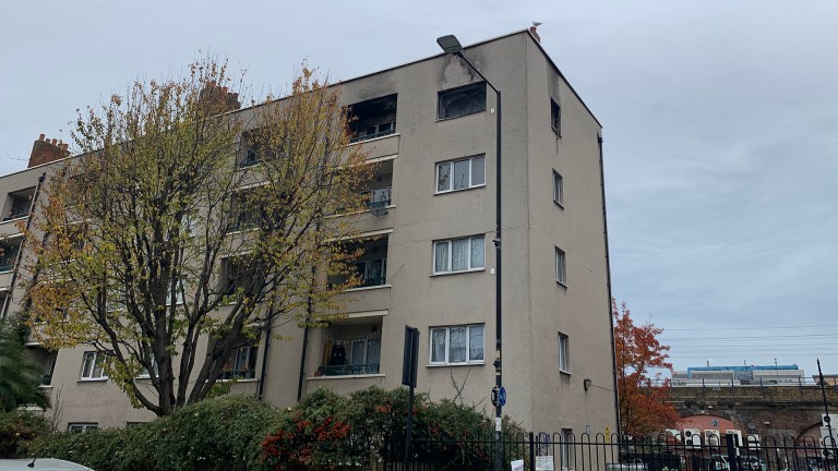 Maddocks House flat after the fire