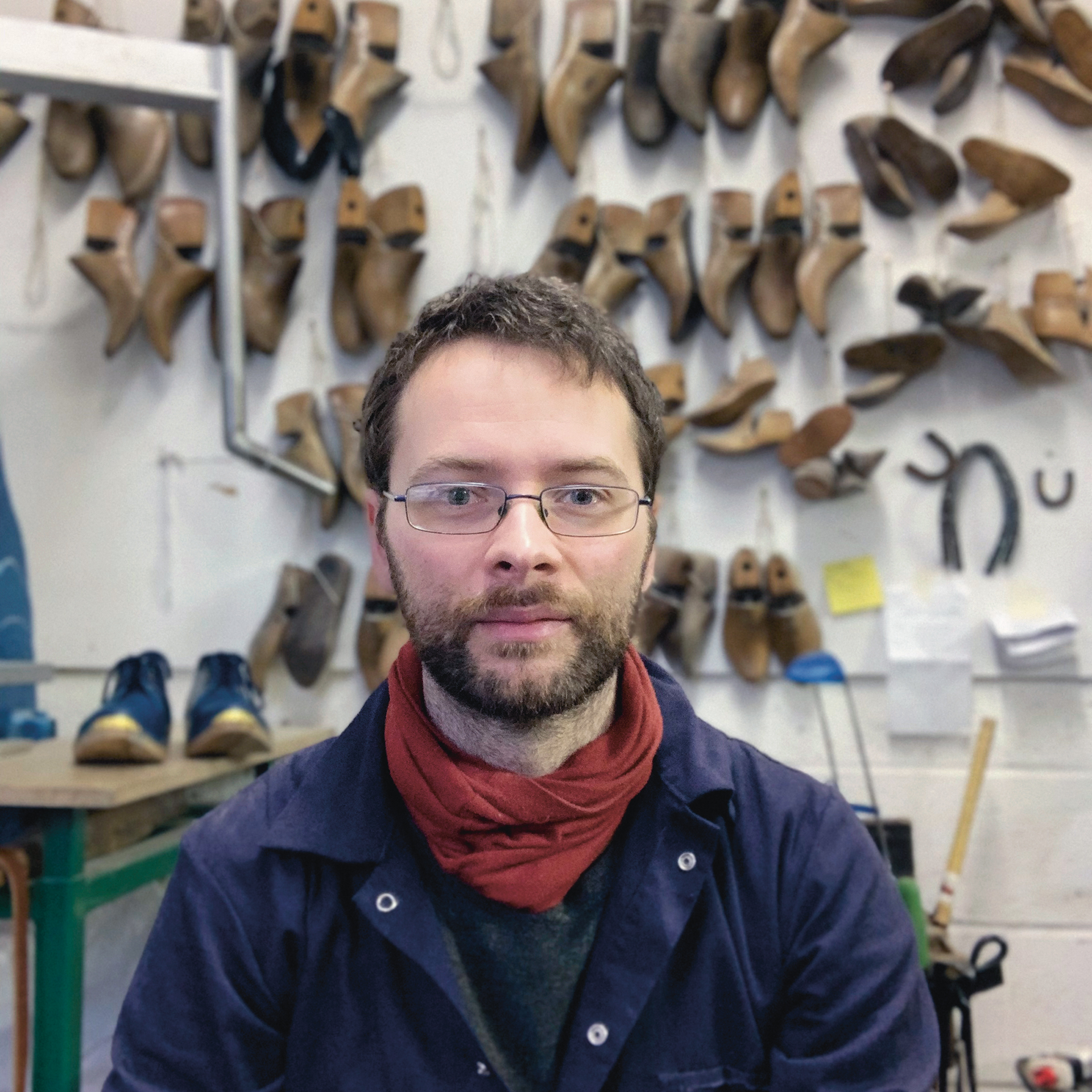 Simon Brock, clog maker and leatherworker