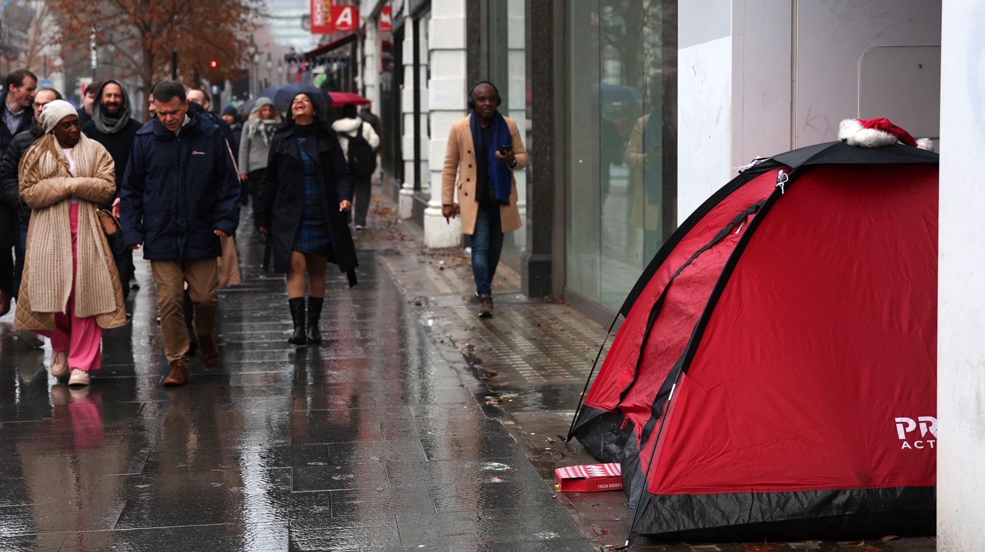 A tent for a person rough sleeping and facing homelessness