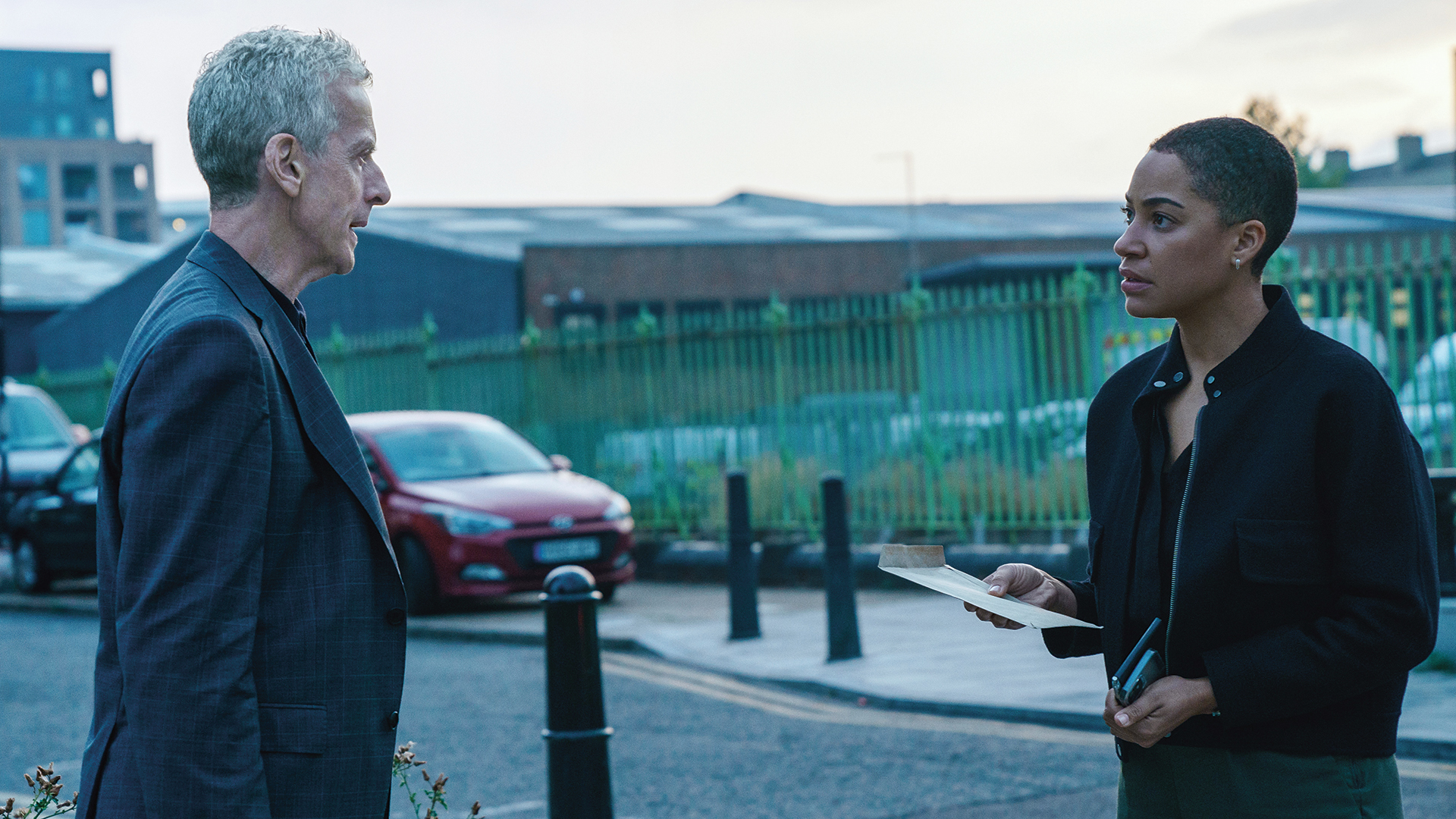 Peter Capaldi with Cush Jumbo in Criminal Record.