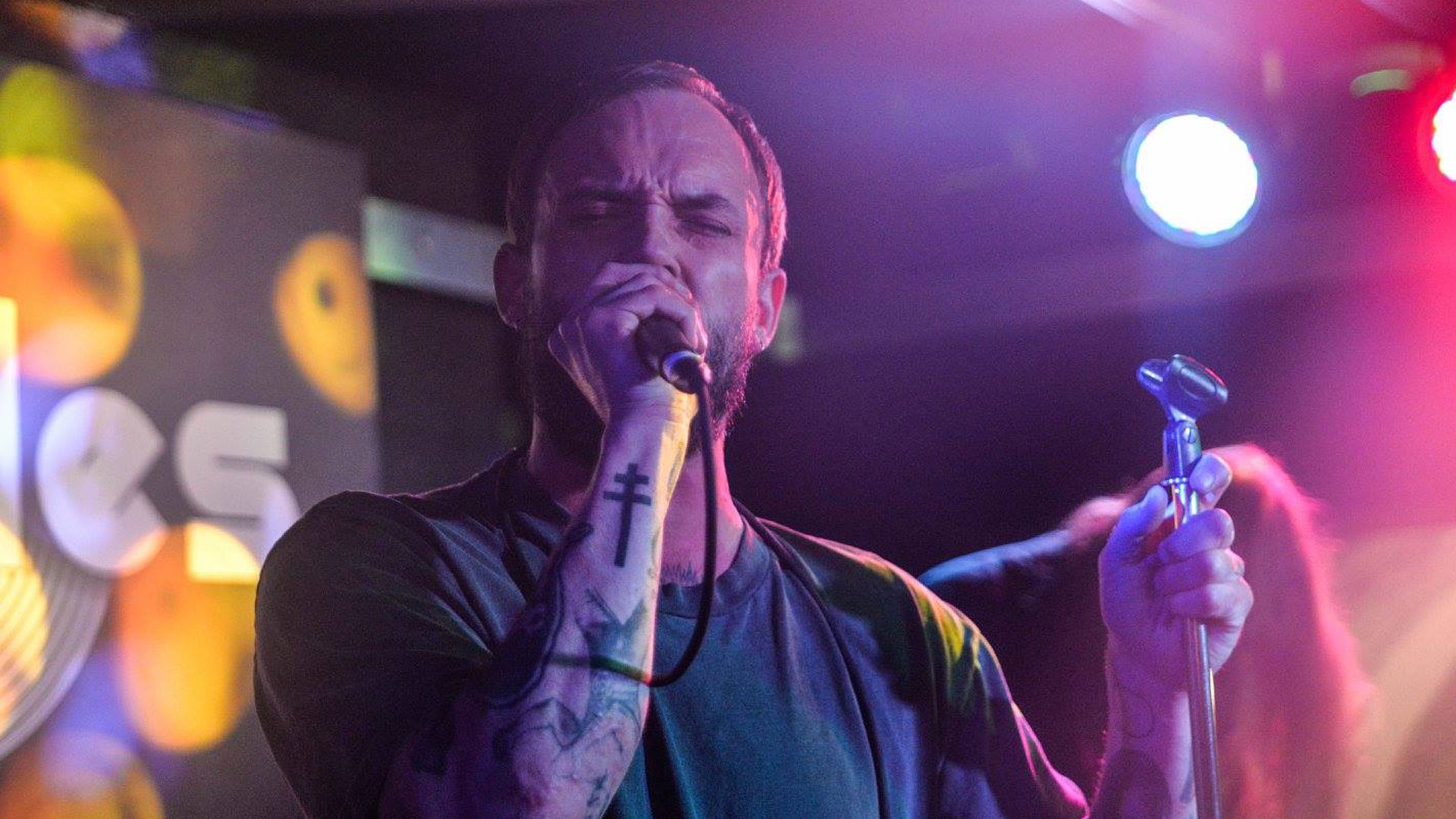 Idles singer Joe Talbot performs at grassroots music venue Moles