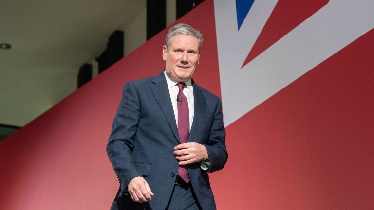 Keir Starmer addressing a business conference in London, February 2024