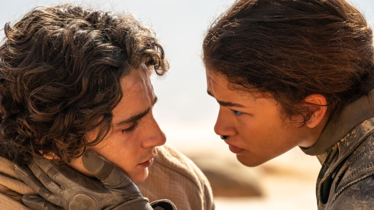 TIMOTHÉE CHALAMET as Paul Atreides and ZENDAYA as Chani in Warner Bros. Pictures and Legendary Pictures’ action adventure “DUNE: PART TWO,” a Warner Bros. Pictures release.