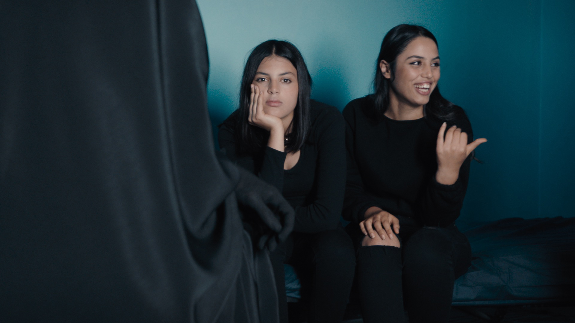 Sisters Tayssir and Eya, two of the subjects of the new film Four Daughters