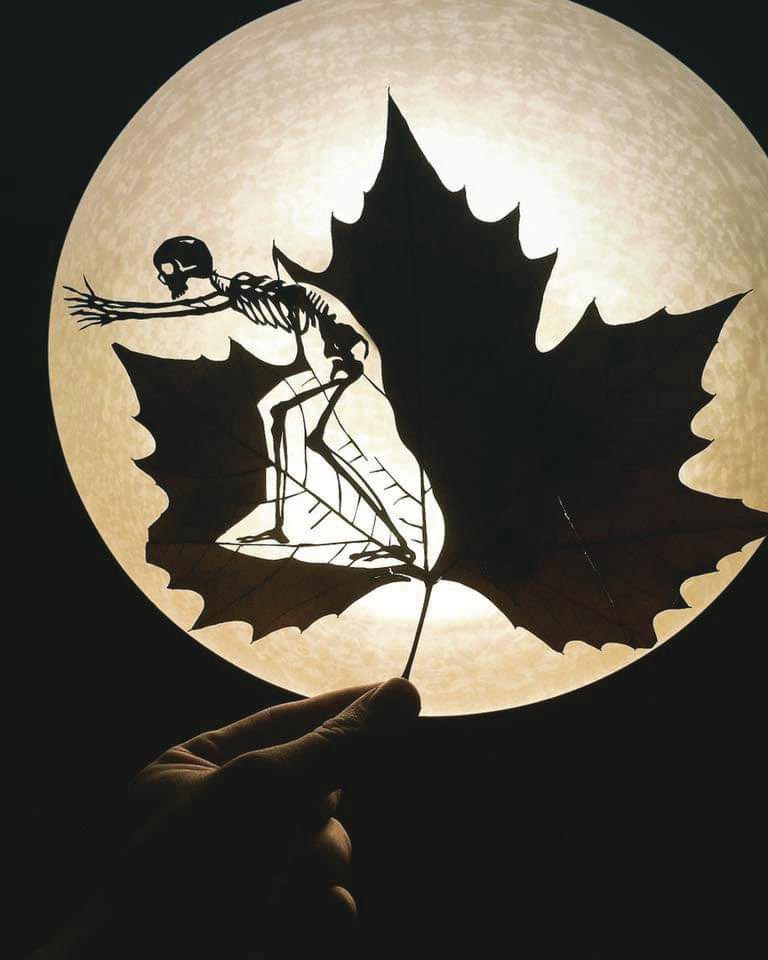 The Leaf Man's skeleton image