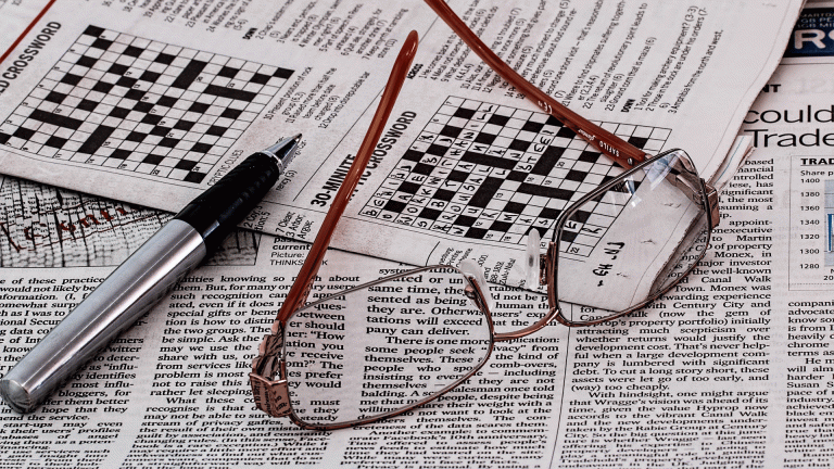 A crossword puzzle makes for a good start for the day