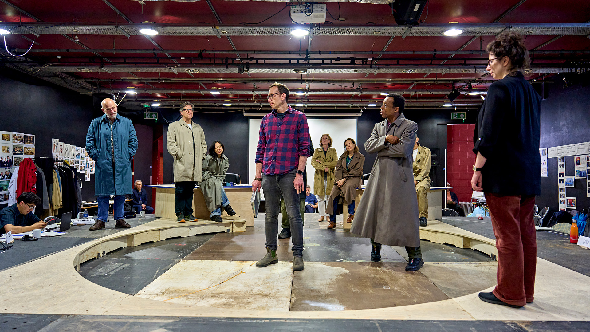 The cast of new play Kyoto in rehearsals