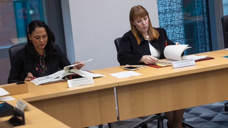 Homelessness minister Rushanara Ali and housing secretary Angela Rayner