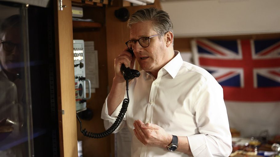 Prime minister Keir Starmer on the phone