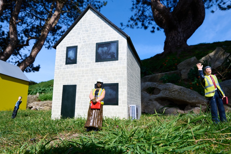 A tiny version of energy minister Miatta Fahnbulleh at Southsea Model Village