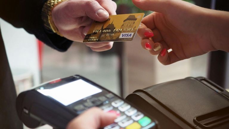 Stock image of a card payment