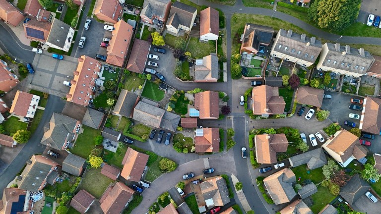 UK houses from above